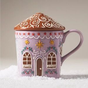 Anthropologie Lavender Ginger Stoneware Mug